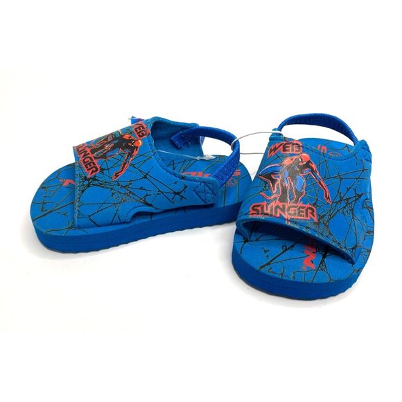 New Buster Brown Boys Infant Baby Size 5 6 Toddler Spiderman Web Slinger Sandals - Picture 1 of 5